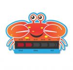 Crab Baby Bath Thermometer Card With New LC Technology